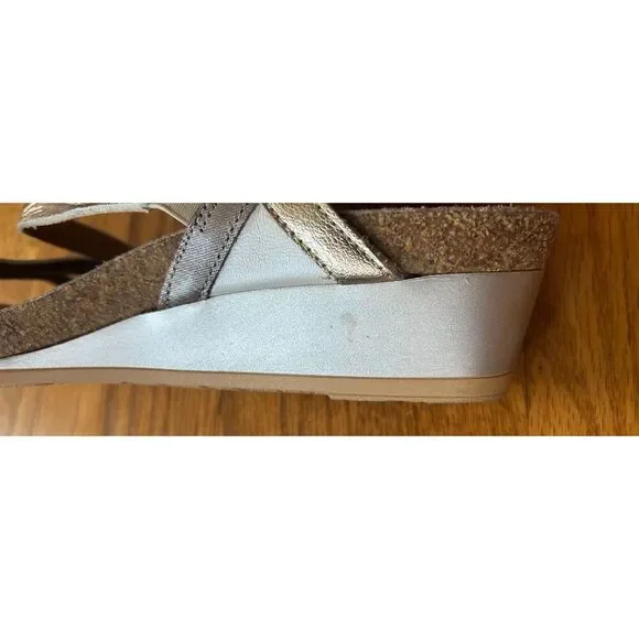 NAOT HERO Beige Neutral Rose Gold Wedge Sandals Shoes 41 EU 10 US - Picture 2 of 8